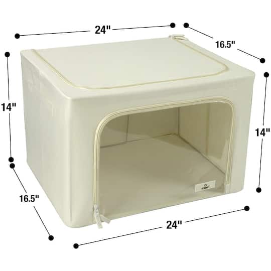 Sorbus Large Foldable & Stackable Storage Bags with Windows Set